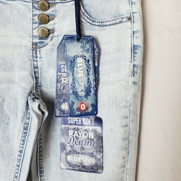 Blue Spice Youth Stretchy Cotton blend Size 0 NWT - Picture 4 of 9